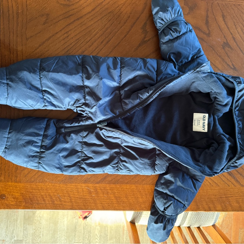 Baby boy navy blue snowsuit